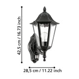 Nolmane Upward Outdoor Wall Light with Motion Sensor