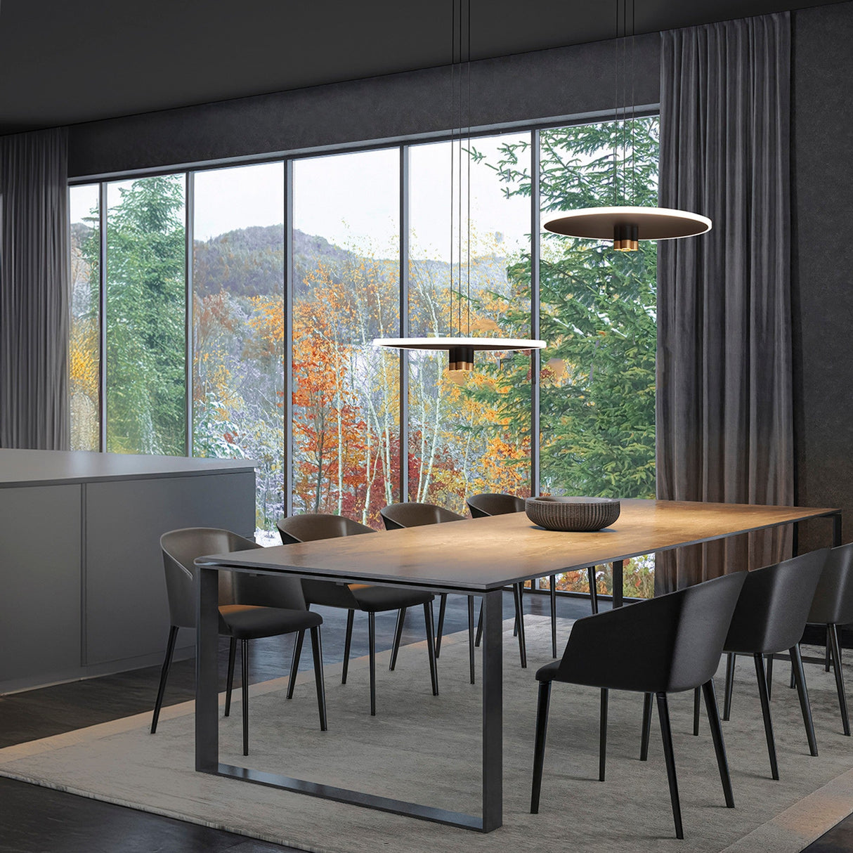 Nomada 48cm LED Pendant Light 33W 3000K - Sand Black & Gold