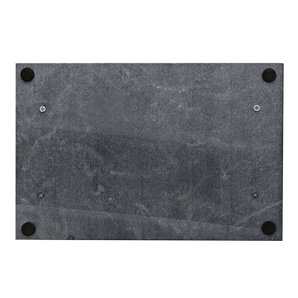 Rectangular Veined Marble Tray with Metal Handles - Black