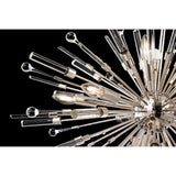 Noon 9 Light Glass Pendant Light – Polished Nickel