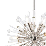 Noon 9 Light Glass Pendant Light – Polished Nickel