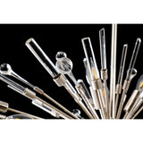 Noon 9 Light Glass Pendant Light – Polished Nickel