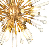 Noon 9 Light Glass Pendant Light – Antique Gold