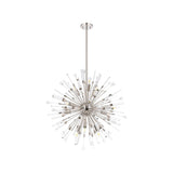 Noon 12 Light Glass Pendant Light – Polished Nickel