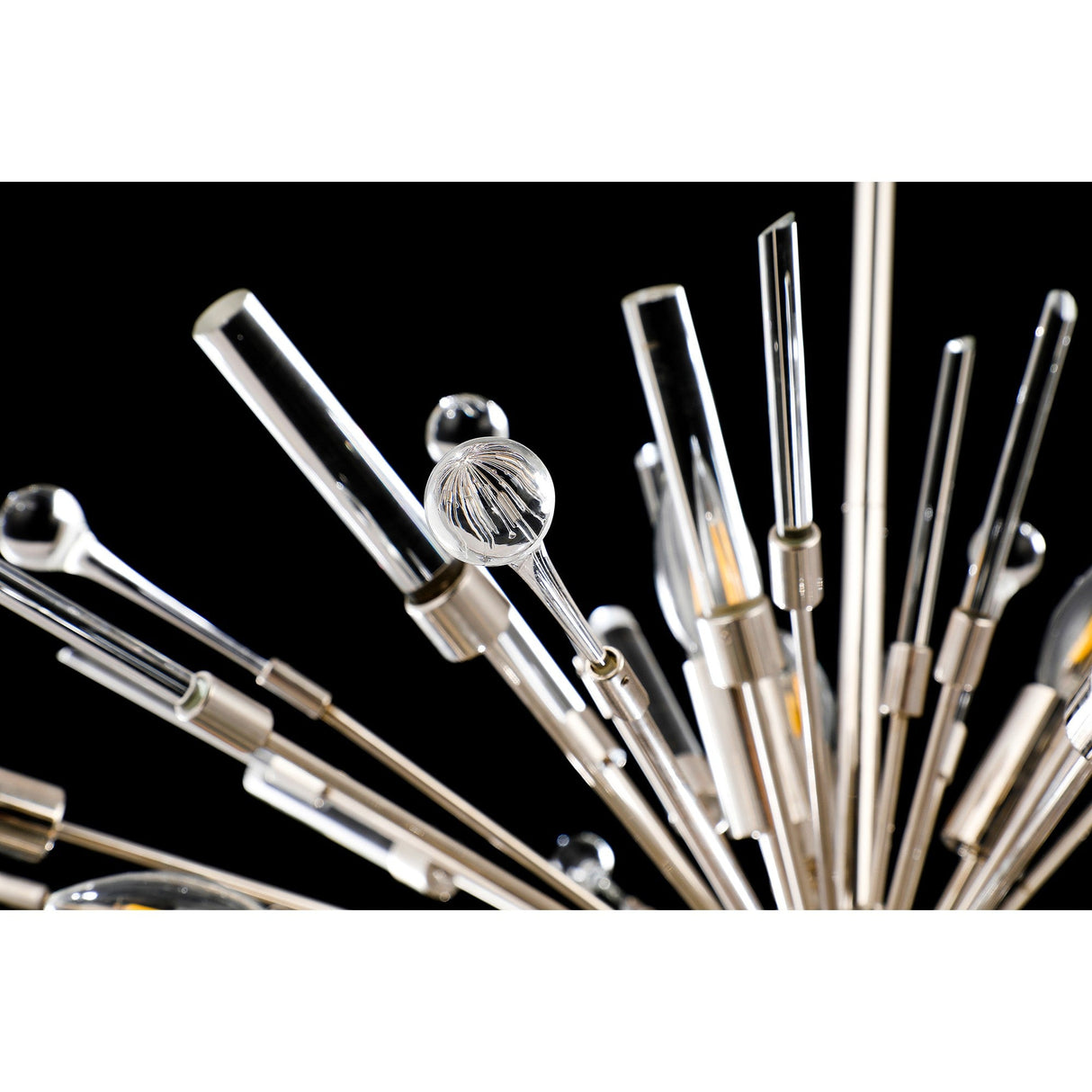 Noon 12 Light Glass Pendant Light – Polished Nickel