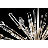 Noon 12 Light Glass Pendant Light – Polished Nickel