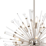 Noon 12 Light Glass Pendant Light – Polished Nickel