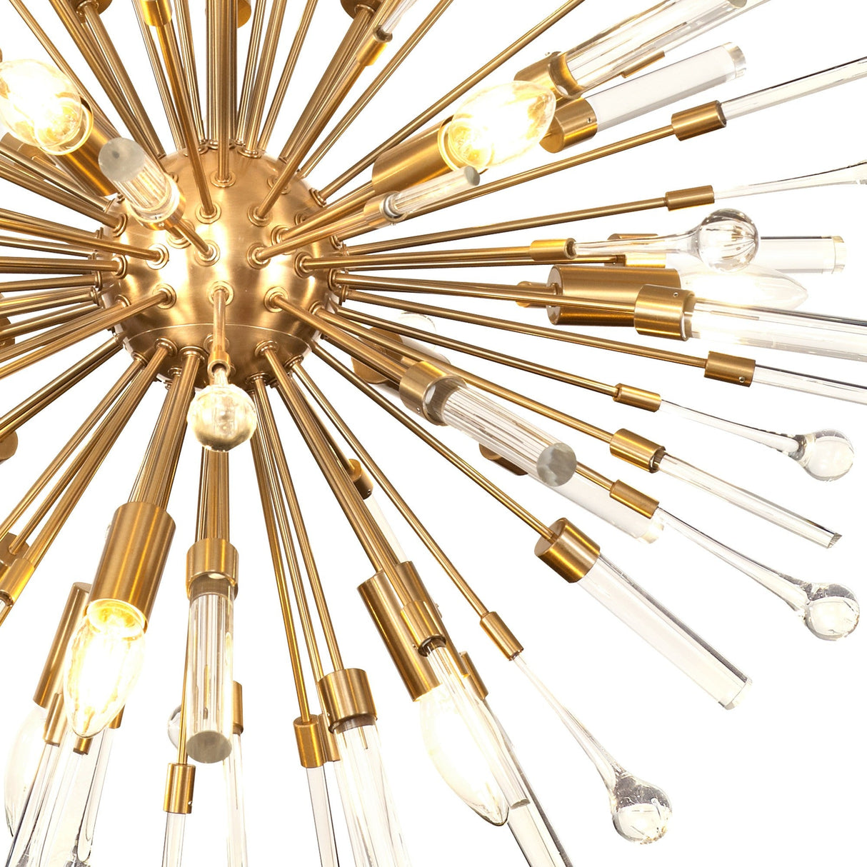 Noon 12 Light Glass Pendant Light – Antique Gold