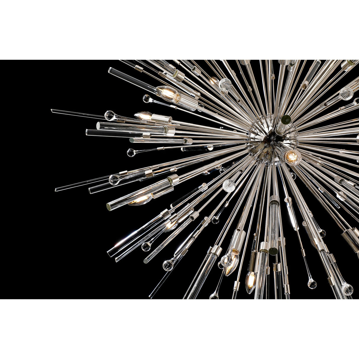 Noon 20 Light Glass Pendant Light – Polished Nickel