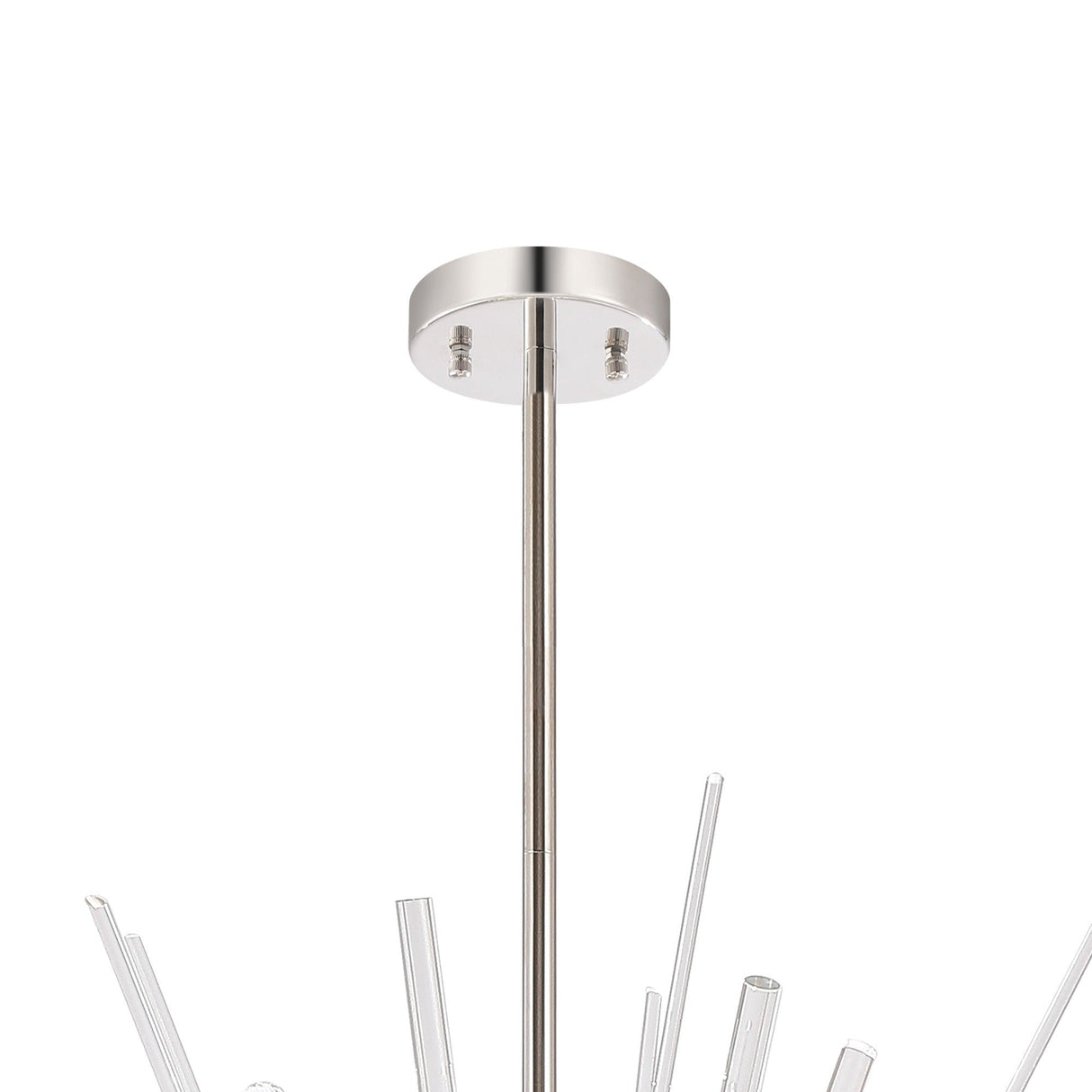 Noon 20 Light Glass Pendant Light – Polished Nickel