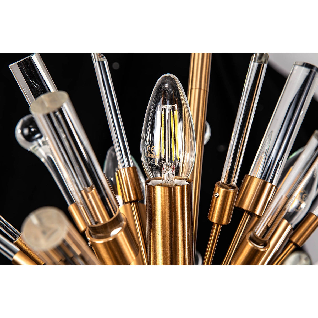 Noon 20 Light Glass Pendant Light – Antique Gold