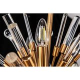 Noon 20 Light Glass Pendant Light – Antique Gold