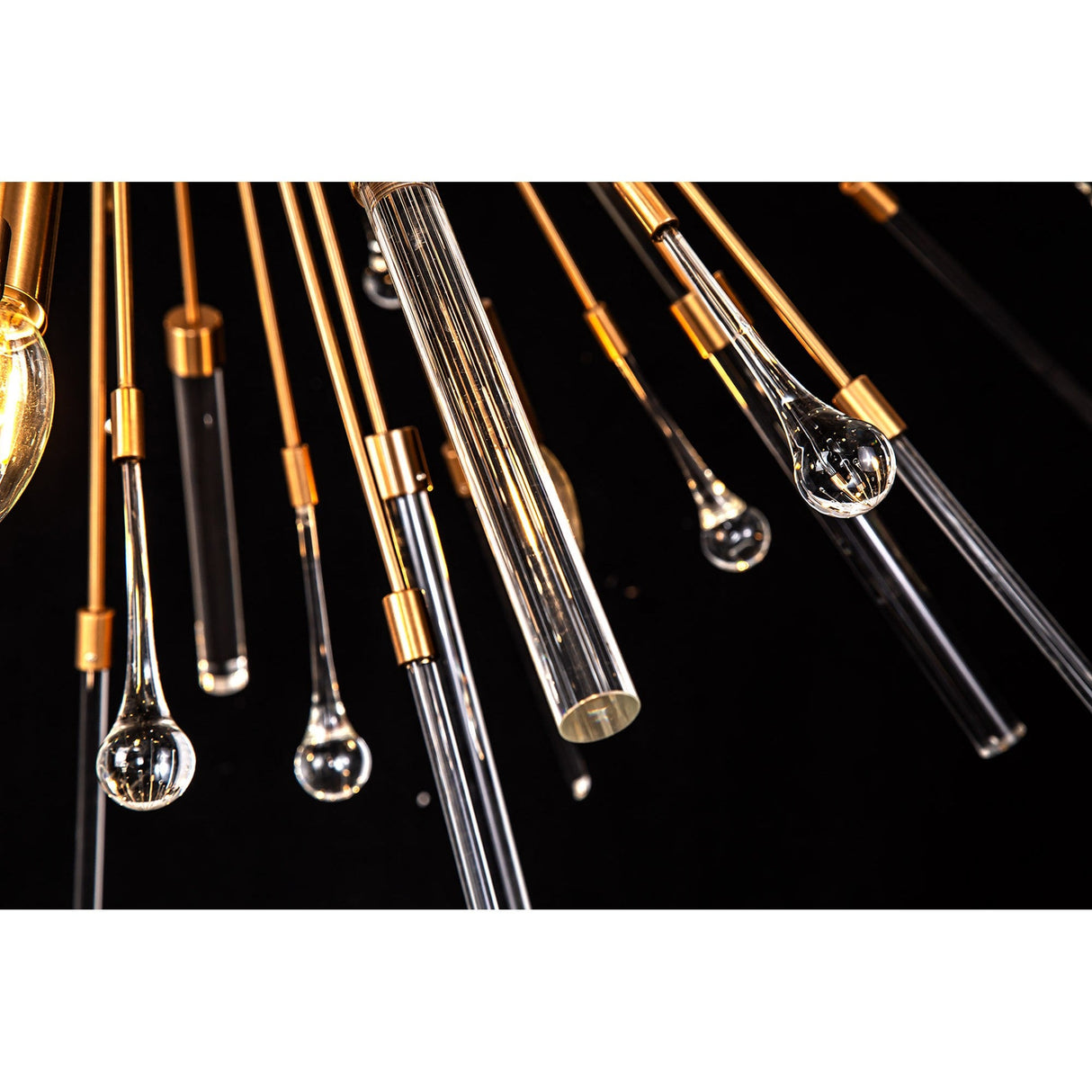 Noon 20 Light Glass Pendant Light – Antique Gold