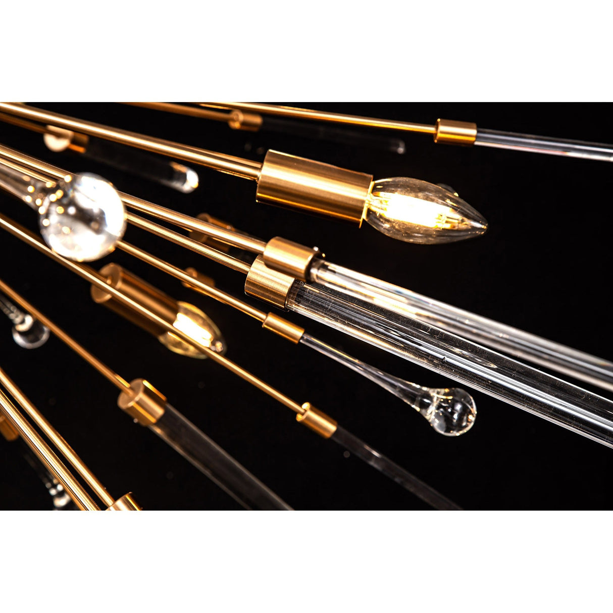 Noon 20 Light Glass Pendant Light – Antique Gold