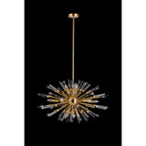 Noon Oval 12 Light Glass Pendant Light – Antique Gold