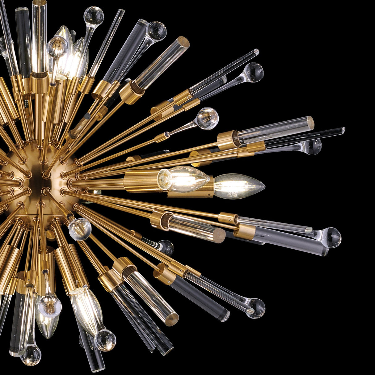 Noon Oval 12 Light Glass Pendant Light – Antique Gold