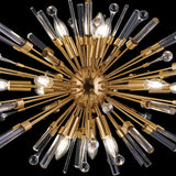 Noon Oval 12 Light Glass Pendant Light – Antique Gold