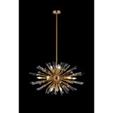 Noon Oval 12 Light Glass Pendant Light – Antique Gold