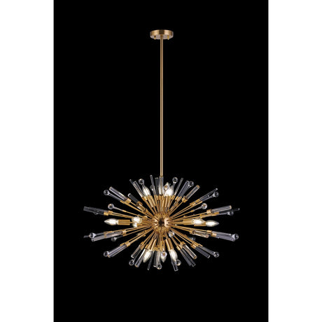 Noon Oval 12 Light Glass Pendant Light – Antique Gold