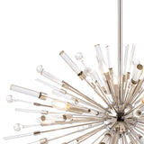 Noon Oval 12 Light Glass Pendant Light – Polished Nickel