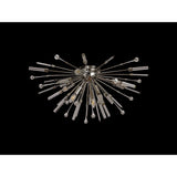 Noon 6 Light Glass Semi-Flush Ceiling Light - Polished Nickel