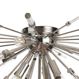 Noon 6 Light Glass Semi-Flush Ceiling Light - Polished Nickel