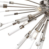 Noon 6 Light Glass Semi-Flush Ceiling Light - Polished Nickel