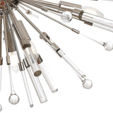 Noon 6 Light Glass Semi-Flush Ceiling Light - Polished Nickel