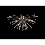 Noon 6 Light Glass Semi-Flush Ceiling Light - Polished Nickel