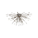 Noon 6 Light Glass Semi-Flush Ceiling Light - Polished Nickel