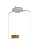 Nora 3 Light Frosted Glass Cluster Pendant Light - White & Brown