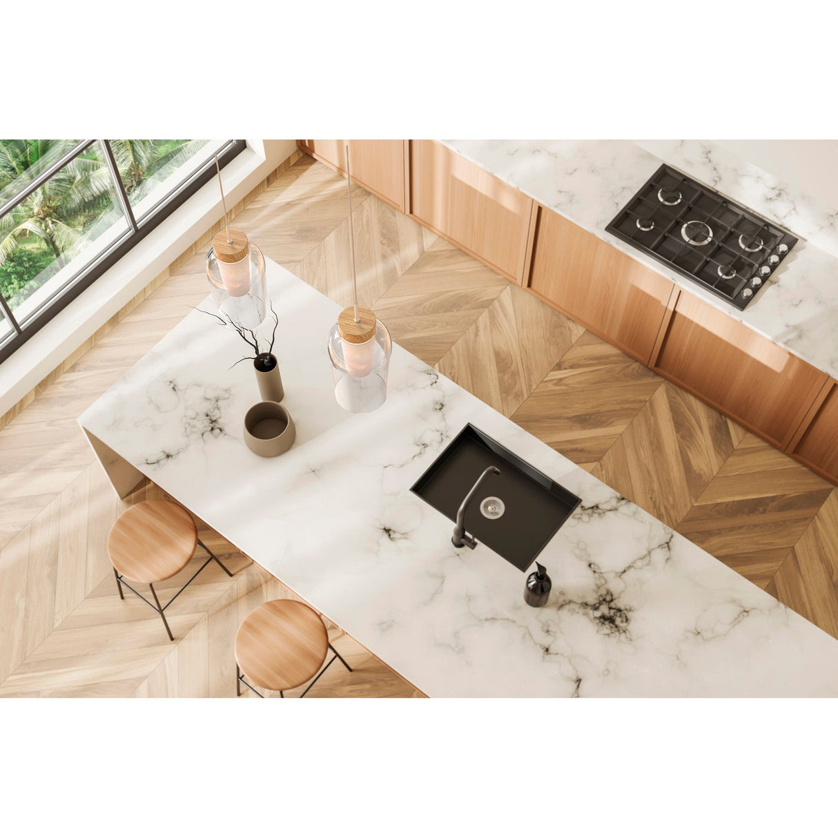 Nora 18cm Adjustable 1 Light Glass Pendant Light - White & Frosted