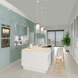 Nora 18cm Adjustable 1 Light Glass Pendant Light - White & Frosted