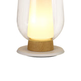 Nora 1 Light Clear Glass Table Lamp - White/Clear