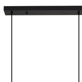 Nora 3 Light Glass Bar Pendant Light - Black & Chrome & Frosted