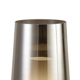 Nora 1 Light Chrome Glass With Frosted Inner & Wood Table Lamp - Black