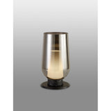 Nora 1 Light Chrome Glass With Frosted Inner & Wood Table Lamp - Black
