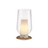 Nora 1 Light Clear Glass With Frosted Inner Table Lamp - White/Clear