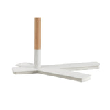 Nordica Table Lamp - Matt White/Beech With Ivory White Shade