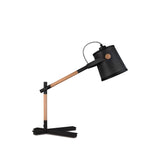 Nordica Table Lamp - Matt Black/Beech With Black Shade