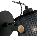 Nordica 1 Light Single Spotlight - Matt Black/Beech