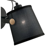 Nordica 1 Light Single Spotlight - Matt Black/Beech