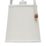 Nordica 20cm 1 Light Pendant Light - White & Beech With Ivory Shade