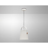 Nordica 20cm 1 Light Pendant Light - White & Beech With Ivory Shade