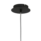 Nordica 20cm 1 Light Pendant Light - Black & Beech With Black Shade