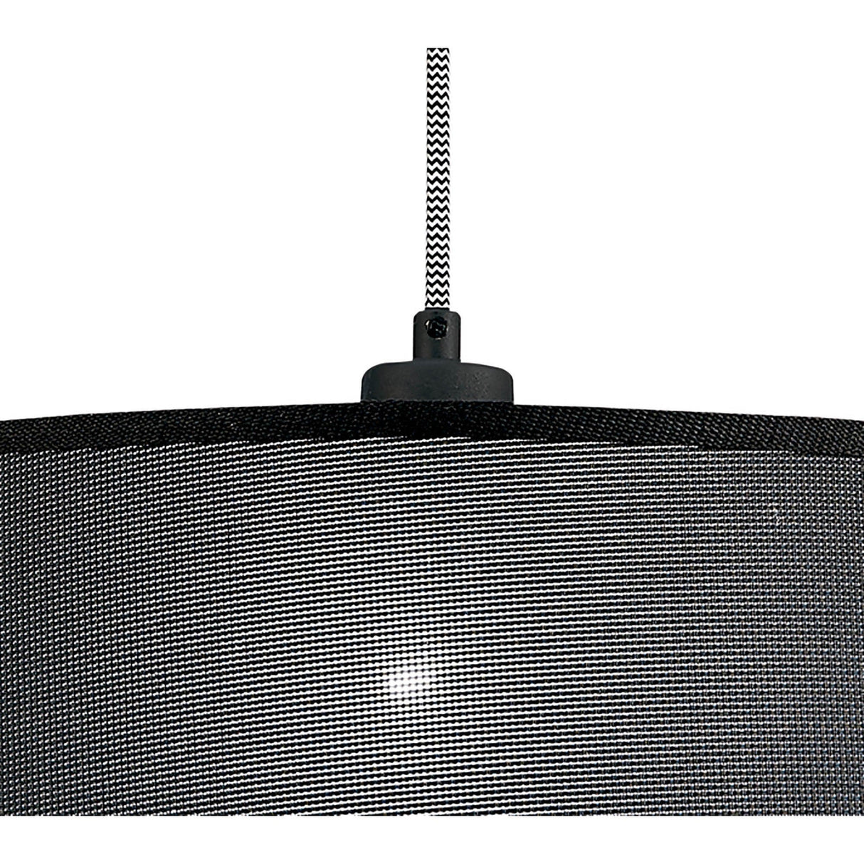 Nordica 1 Light Pendant Light - Black & Beech With Black Shade