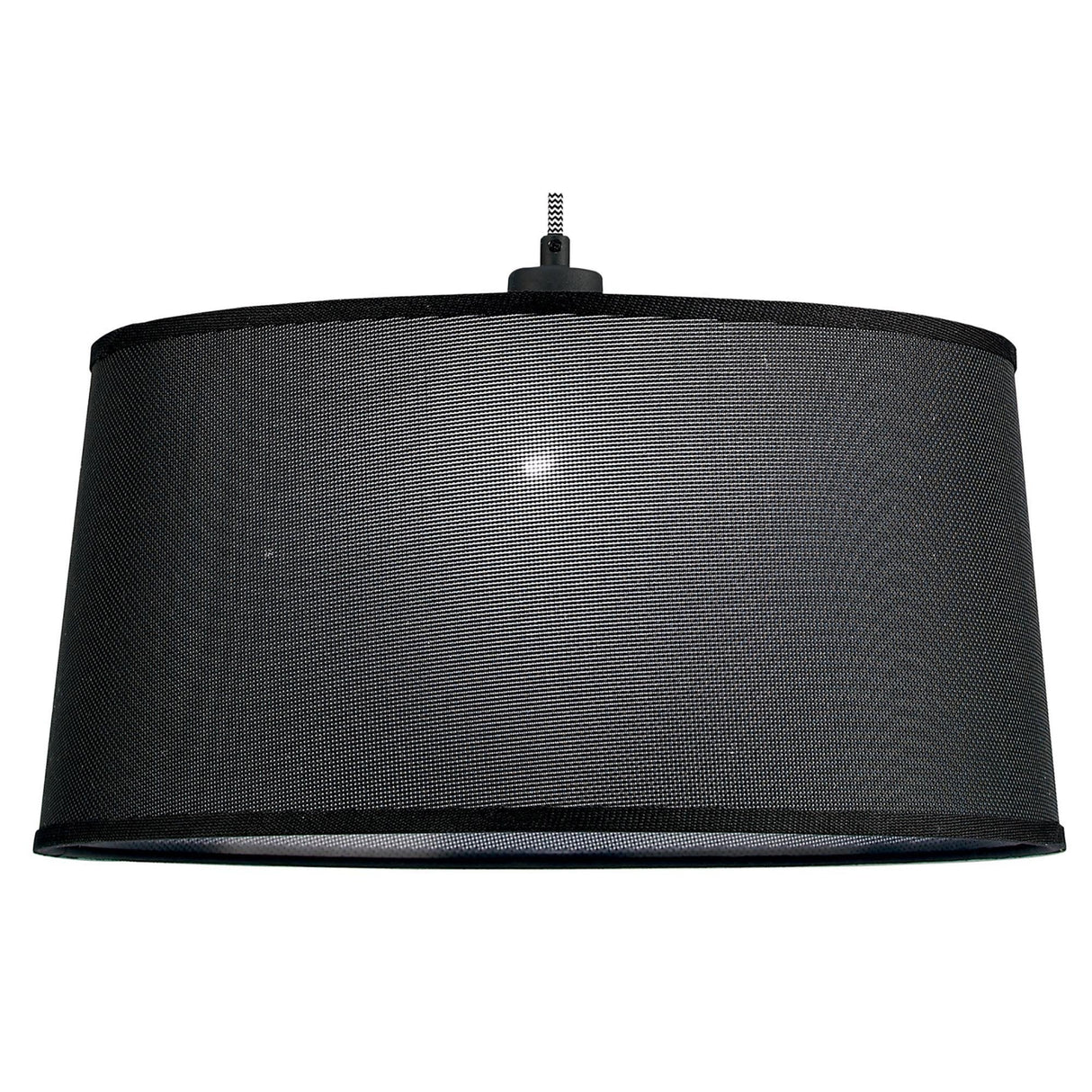 Nordica 1 Light Pendant Light - Black & Beech With Black Shade