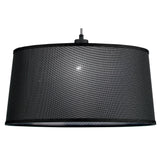 Nordica 1 Light Pendant Light - Black & Beech With Black Shade