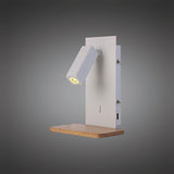 Nordica II LED Wall/Reading Light With USB And Support - White