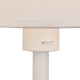 Nordica II Table Lamp With USB Socket - White/Beech With White Shade